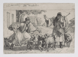 Petőfi Sándor: János vitéz illusztráció III. ének: A gazda számonkéri a nyájat Jancsitól