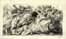 Petőfi Sándor: János vitéz illusztráció XII. ének: János vitéz megszabadítja a francia királylányt